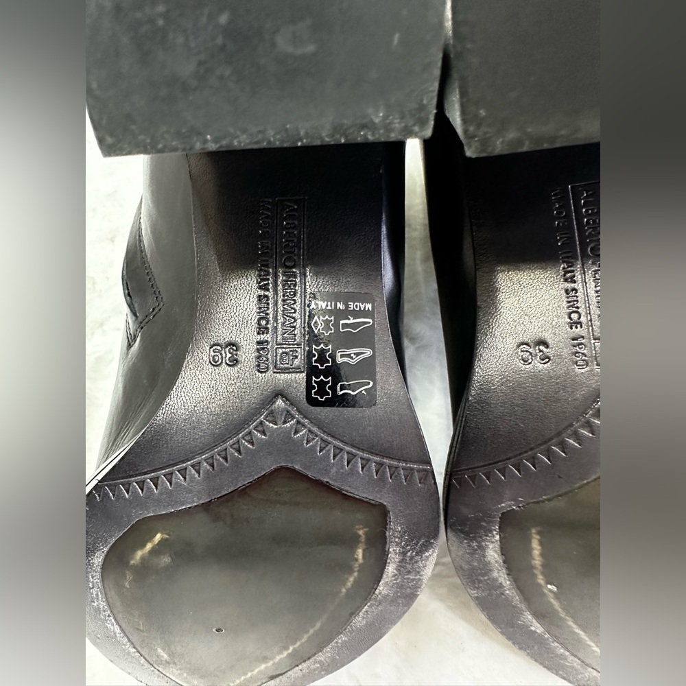 Alberto Fermani Black Leather Ankle Boots - Picture 14 of 15